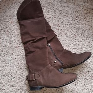 Geox Donna Leather Suede Knee High Boot